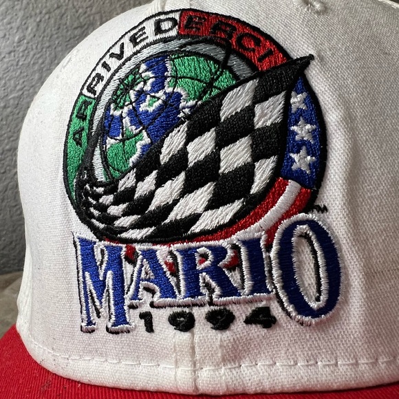 Vintage 1994 Mario Andretti Arrivederci Tour Indy Snapback Hat USA Cap Hat - Picture 2 of 7